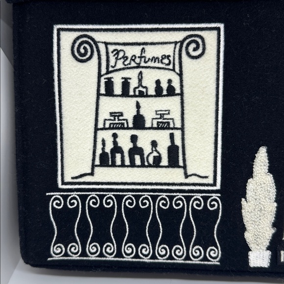 Lulu Guinness Monochrome Boutique Wool Handbag - Picture 2 of 10